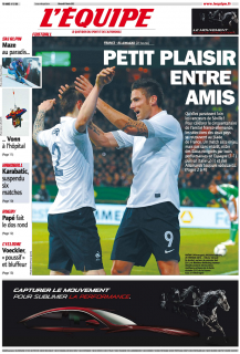 Journal l'Equipe Edition du 06 février 2013