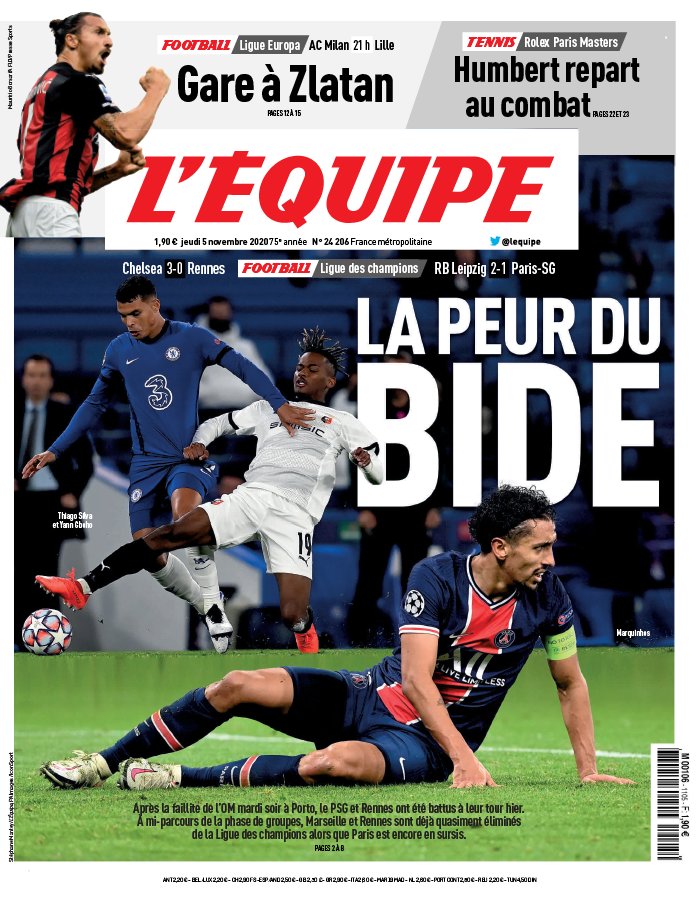 L’equipe du 05 Novembre 2020