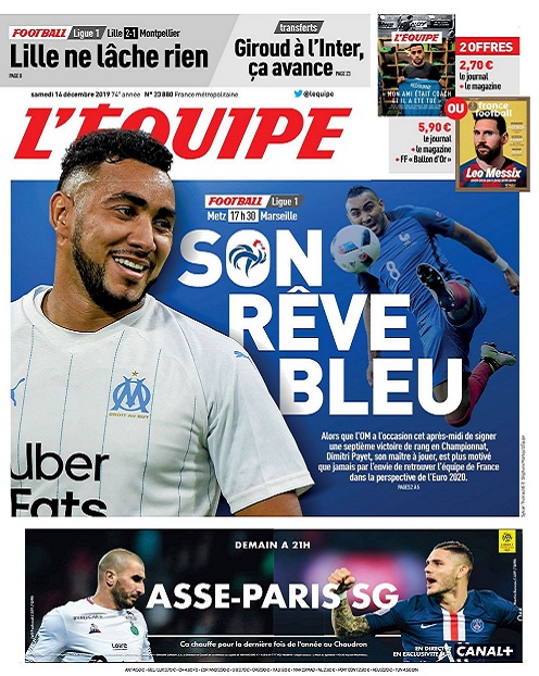 L’equipe du 14 Decembre 2019