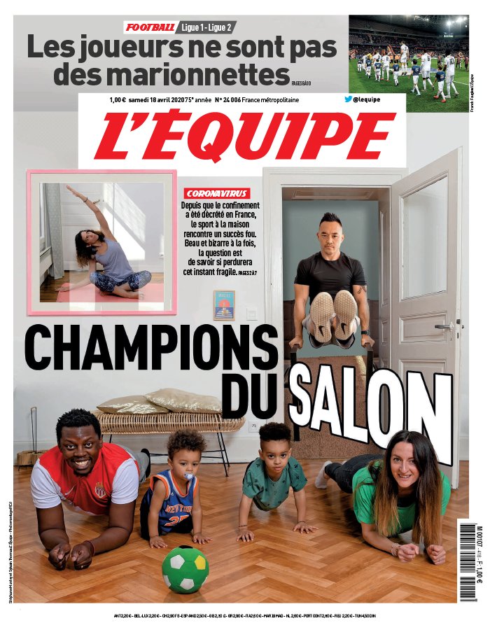 L’equipe du 18 Avril 2020