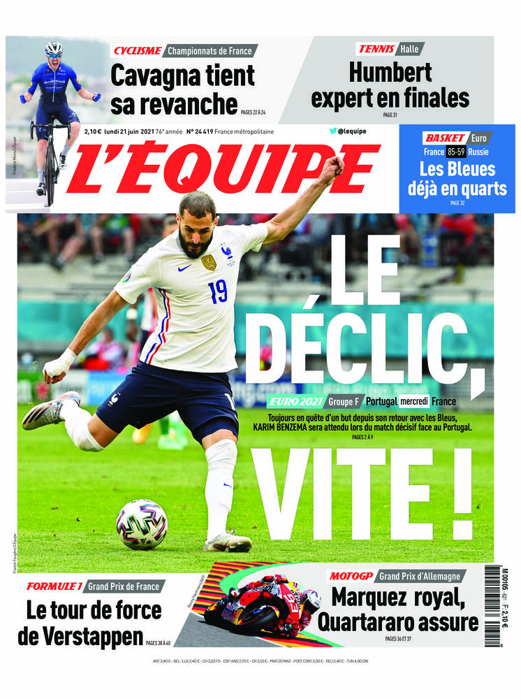 L’equipe du 21 Juin 2021