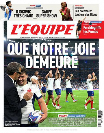 L'equipe du Dimanche 10 Septembre 2023