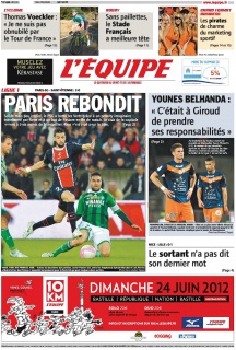 L'equipe Edition du 03 Mai 2012