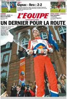 L'equipe Edition du 08 Octobre 2012