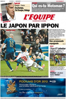 L'equipe Edition du 13 Octobre 2012