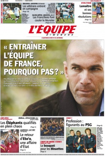 L'equipe Edition du 14 Octobre 2012