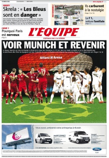 L'Equipe edition du 17 Avril 2012