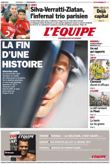 L'equipe Edition du 28 Septembre 2012