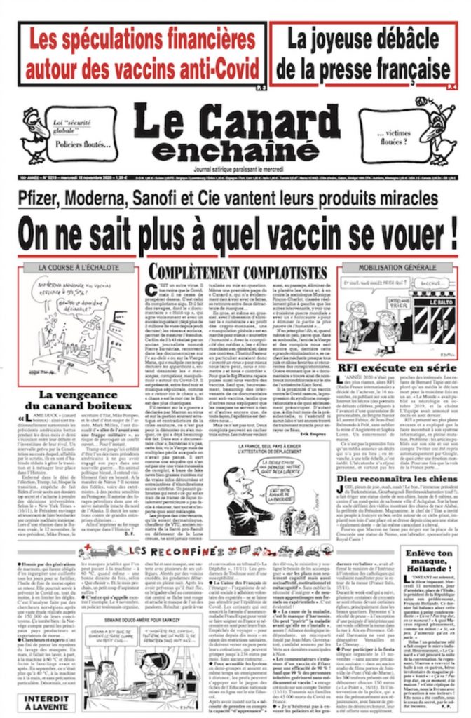 Le Canard Enchaîné - 16 Decembre 2020