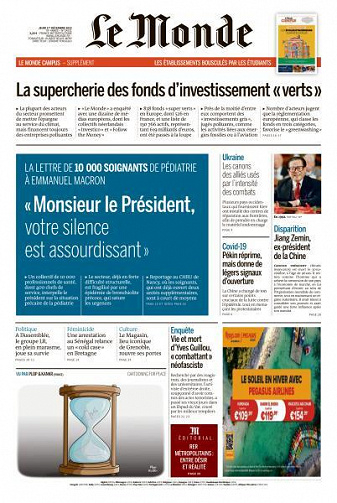 Le Monde du 01 Decembre 2022