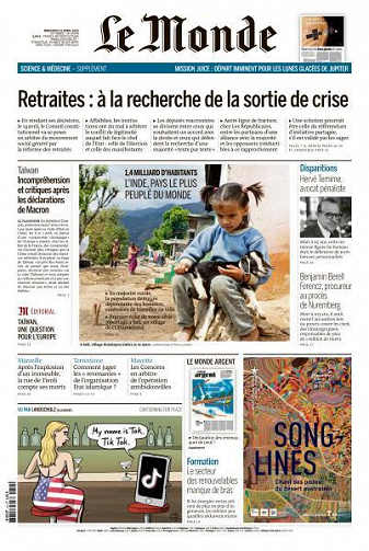 Le Monde du 12 Avril 2023