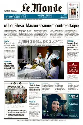 Le Monde du 14 et 15 Juillet 2022