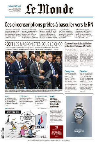 Le Monde du 18 Juin FRENCH PDF 2024