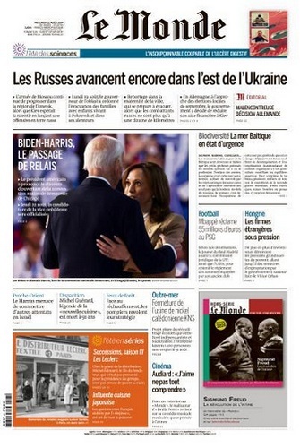 Le Monde du 20 Août FRENCH PDF 2024