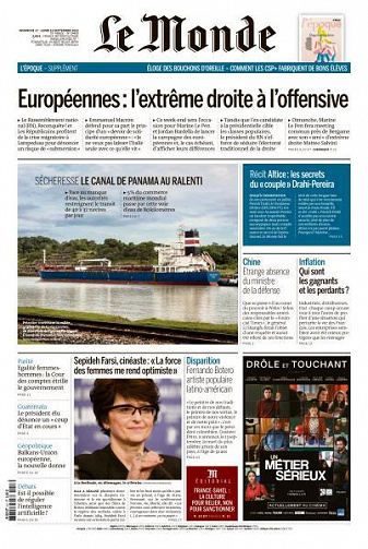 Le Monde du Dimanche 17 et Lundi 18 Septembre 2023