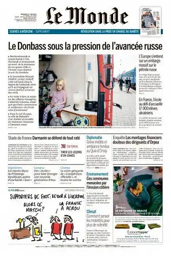 Le Monde du Mercredi 01 Juin 2022