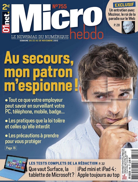 Micro Hebdo N°755 du 22 au 28 Novembre 2012